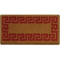Zerbino in Cocco 40 x 80 cm Greca Rossa tappeto